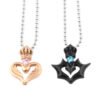King Couple Necklace Black Rose Gold Heart Crown Heart Matching Necklaces 21 King Couple Necklace Black Rose Gold Heart Crown Heart Matching Necklaces 21