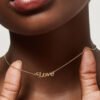 Gold Color Letter Love Lady Collarbone Necklaces 9