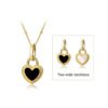 New Titanium Steel 18K Gold Double-sided Love Heart-shaped Small Lock Pendant Necklace Necklaces 18