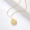 S925 Sterling Silver Gold-plated Twelve Constellation European And American Personality Embossed Necklace Necklaces 11