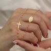 Vintage Cross 18K Gold Necklace Bracelet Necklaces 15
