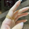 18K Yellow Gold Lace Pull Adjustment Ring For Women Rings 8 18K Yellow Gold Lace Pull Adjustment Ring For Women Rings 8