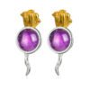 Radish Amethyst Sterling Silver S925 Women’s Stud Earrings Earrings 12 Radish Amethyst Sterling Silver S925 Women’s Stud Earrings Earrings 12