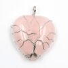 Peach Heart-shaped Lovers Pendant Natural Crystal Tree Of Life Necklace Necklaces 22
