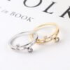 14k Gold Zircon Ring Ring Student Joint Ring Rings 8