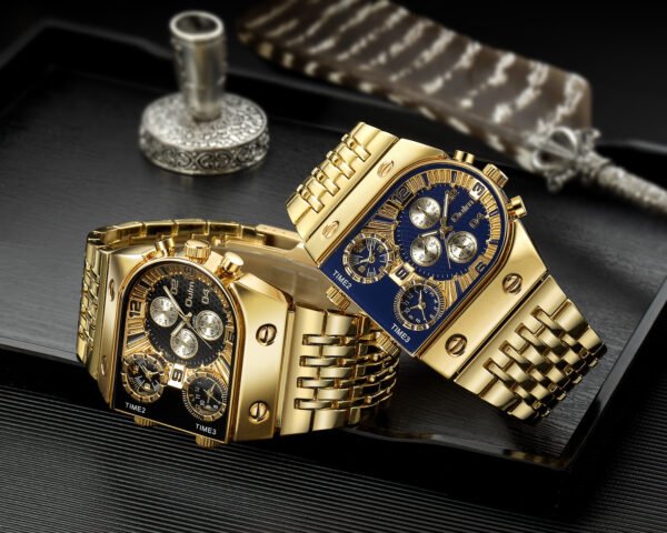 Luminous Men’s Watch Steel Band Casual Gold watches 3