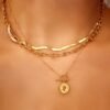 Gold Retro Round Brand Pure Jewelry Necklace Necklaces 11 Gold Retro Round Brand Pure Jewelry Necklace Necklaces 11