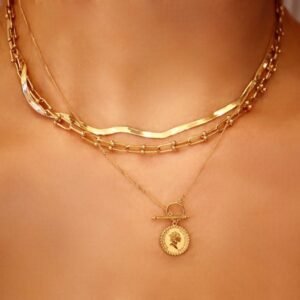 Gold Retro Round Brand Pure Jewelry Necklace Necklaces Gold Retro Round Brand Pure Jewelry Necklace Necklaces