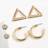 Mix And Match Simple Geometric C-shaped Half Hoop Earrings Set Earrings 9