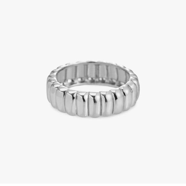 Trendy Gold Plated Fettuccine Croissant Ring Rings 12