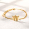 Stainless Steel Butterfly Bracelet 18K Gold Bohemia Bracelets 10