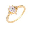 INS Wind Zircon Ring S925 Silver Plated 14K Gold Rings 12