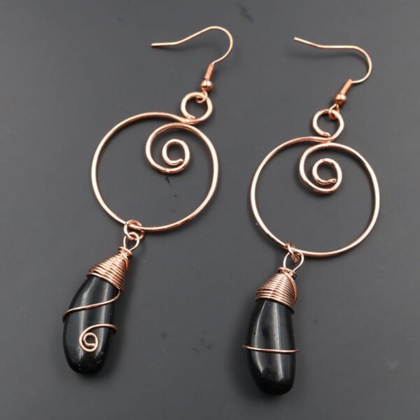 Earrings Accessorized With Natural Amethyst Eggplant Roses Earrings 10