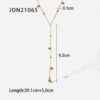 New 18K Gold Plated Stainless Steel Round Beads Tassel Charm Necklace For Women Necklaces 18 New 18K Gold Plated Stainless Steel Round Beads Tassel Charm Necklace For Women Necklaces 18