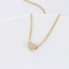 Simple Fashion Gold Color Double-sided Love Pendant Necklaces Clavicle Chains Necklace Women Jewelry Valentines Day Gift Necklaces 18