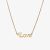 Gold Color Letter Love Lady Collarbone Necklaces 8