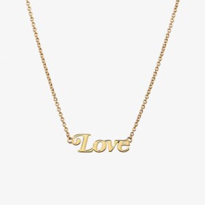 Gold Color Letter Love Lady Collarbone Necklaces