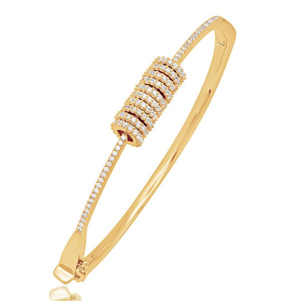925 Silver 5A Full Diamond Gold Plated Bracelet Bracelets 11