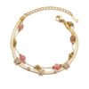 Ethnic Style Retro Butterfly Titanium Steel 14K Gold Bracelet For Women Necklaces 14