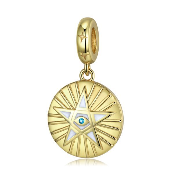 Five Pointed Star S925 Sterling Silver Gold-plated Pendant Bracelet Diy Accessories Necklaces 7