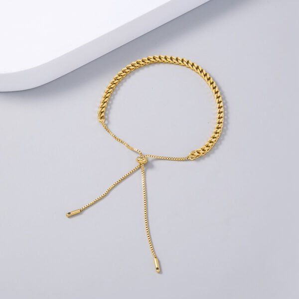 Simple Adjustable Gold Titanium Steel Stainless Steel Women’s Bracelet Bracelets 6