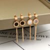 Fashion Small Golden Bean Hanging Roman Numeral Shell Stick Long Rose Gold Earrings Earrings 9