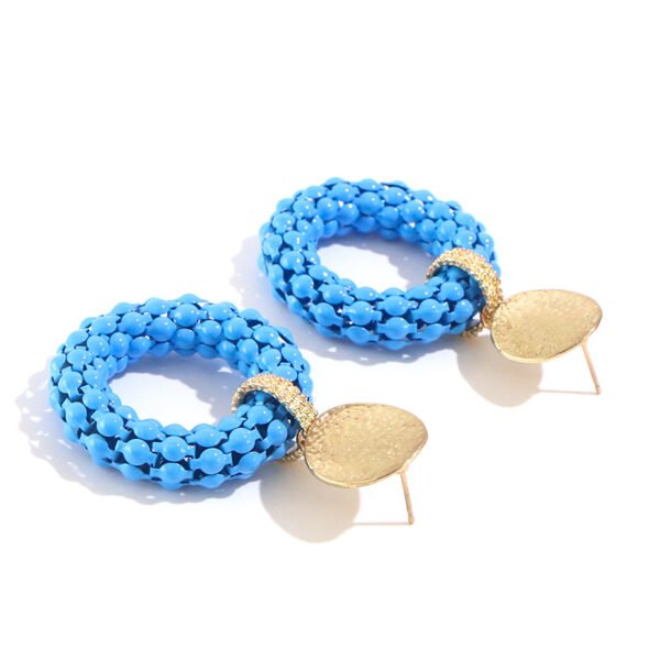 Metal Woven Earrings European And American Creative Fashion Ethnic Style Earrings 8