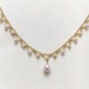 Aurora Japanese 18k Gold Lace Pearl Necklace Necklaces 14