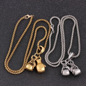 Fashion Gold Necklace Boxing Sport Simplicity Necklaces