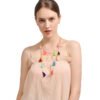 Colorful Tassel Chain Multilayer Pendant Necklace Necklaces 12
