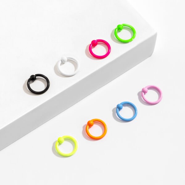 Punk Exaggerated Geometric Candy-colored Round Nose Studs Accessories 6