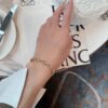 Real Gold Electroplated Zircon Chain Light Luxury High Sense Girlfriends’ Bracelet Bracelets 15