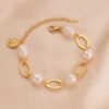 Cold 14K Gold Baroque Pearl Bracelet Bracelets 14