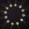 Gold Round Constellations Zodiac Sign Stainless Steel Necklace Necklaces 14