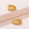 Gold-plated Simple Earrings Copper Ornaments Ear Clip Earrings 16