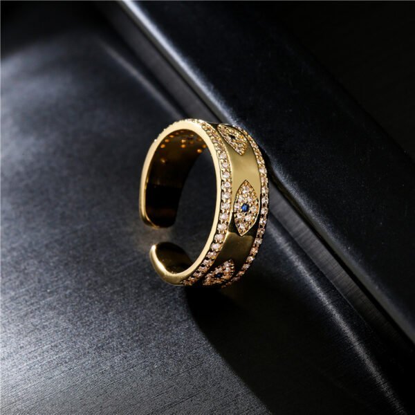 18K Gold Plated Copper Zircon Ring Rings 5