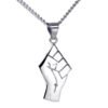 Mens Gold Fist Titanium Steel Pendant Necklace Necklaces 14