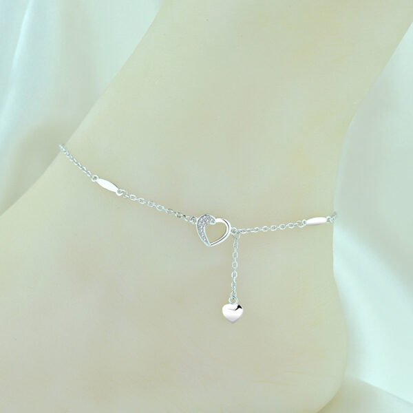 S925 Sterling Silver Rose Gold Plated Anklet Female Temperament Japanese And Korean Net Red Silver Jewelry Accessories 4