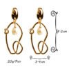 Golden Metal Irregular Earrings Pearl Earrings 10