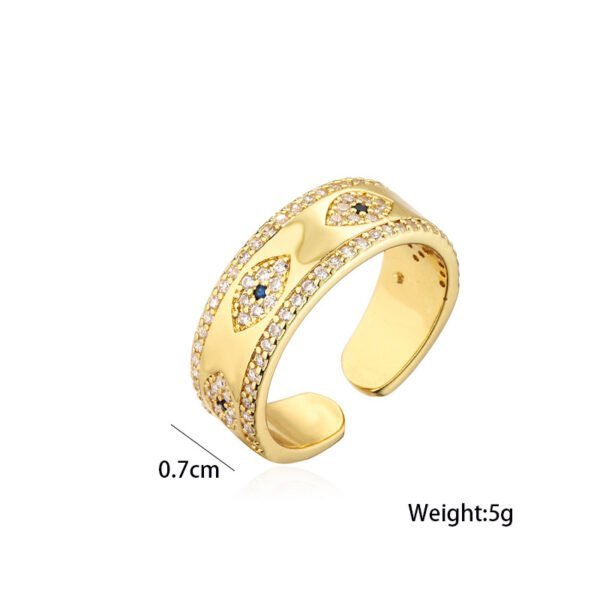 18K Gold Plated Copper Zircon Ring Rings 6