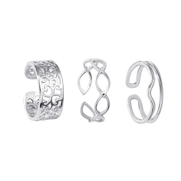Cold Wind Geometric Ring 3-piece Set Ins Tide Net Red Stack Wear Rings 5