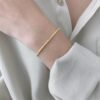 Simple Cauliflower Chain Bracelet Stainless Steel Gold Plated Bracelets 18