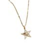 Heavy Industry Full Diamond Five-pointed Star Micro-inlaid Real Gold Necklace Women Necklaces 9