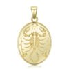 S925 Sterling Silver Plating 14k Gold Scorpion Hangtag Personality Trend Street Style Necklace Necklaces 11