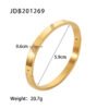 Women’s Versatile Bracelet Stainless Steel 18K Gold Twill Inlaid White Zircon Bracelets 13