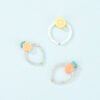Sweet Wind Soft Clay Ring 3-piece Set Cute Gir Rings 13 Sweet Wind Soft Clay Ring 3-piece Set Cute Gir Rings 13