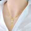 925 Sterling Silver 18K Color Gold Necklace Necklaces 19