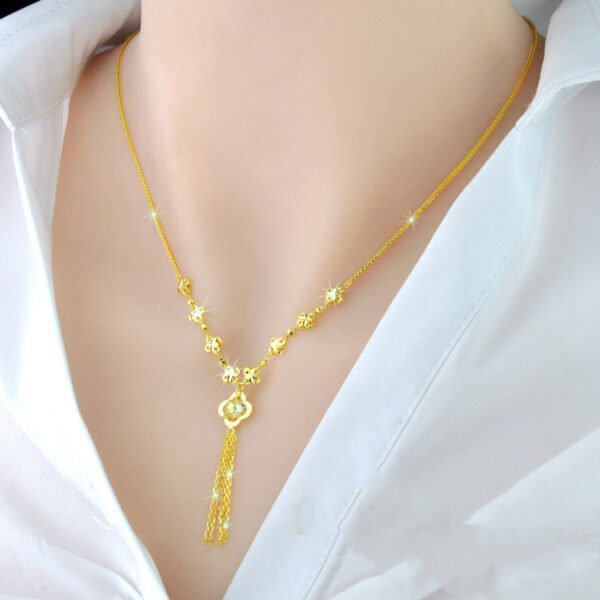 925 Sterling Silver 18K Color Gold Necklace Necklaces 9