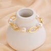 Cold 14K Gold Baroque Pearl Bracelet Bracelets 18