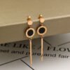 Fashion Small Golden Bean Hanging Roman Numeral Shell Stick Long Rose Gold Earrings Earrings 8